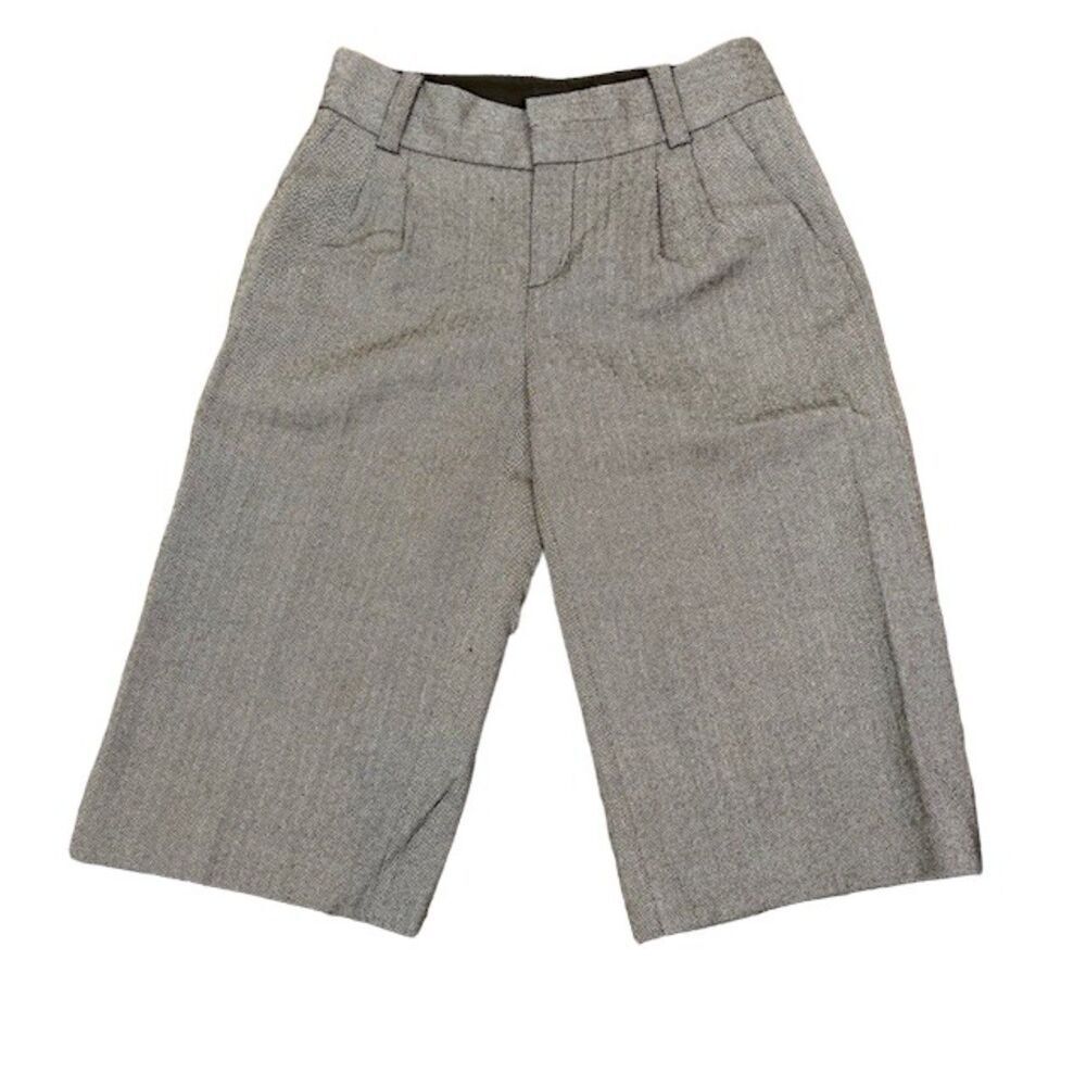 Banana Republic Martin Fit Wool Shorts Lined Brown Herringbone 4
